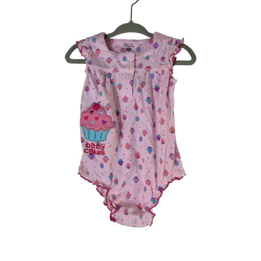 FIRST MOMENTS Girl’s Bubble Romper / Size: 9 Months